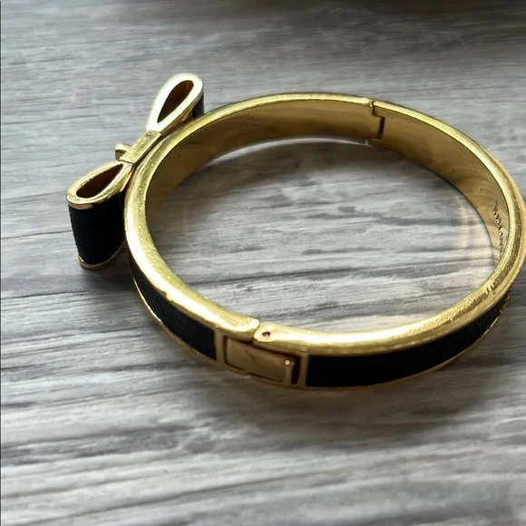 Kate Sapade Gold and Black Bow Bracelet - Picture 2 of 4
